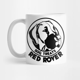 Dog Treats Red Rover In Black and white Mug